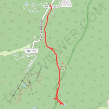 Spring Mountains - Pioneer Rock and Foxtail Spring trail, distance, elevation, map, profile, GPS track