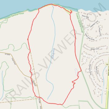 Pine Cliff Loop - Croatan National Forest trail, distance, elevation, map, profile, GPS track