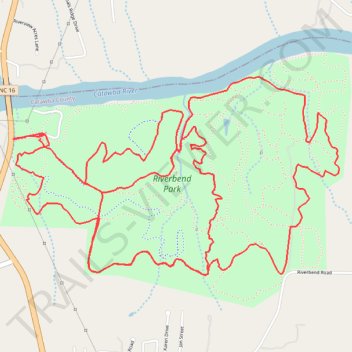 Riverbend Park trail, distance, elevation, map, profile, GPS track