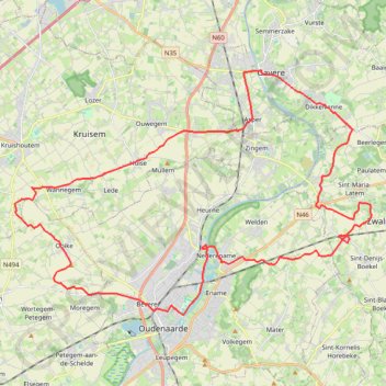 46k trail, distance, elevation, map, profile, GPS track