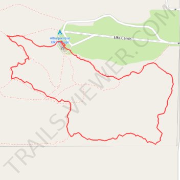 Albuquerque Elks Refuge trail, distance, elevation, map, profile, GPS track