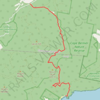 Hike to Bluff Beach via Pony Bottom Track trail, distance, elevation, map, profile, GPS track