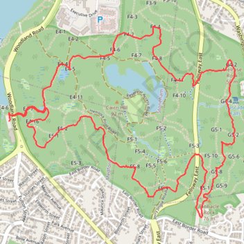 Rock Circuit Loop Trail via Boojum Rock, Ziggy's Rock, Pinnacle Rock, Black Rock and Melrose Rock in Middlesex Fells Reservation trail, distance, elevation, map, profile, GPS track