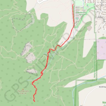 Royal Arch via Bluebell Hiking Trail, Royal Arch Trail and The Flatirons trail, distance, elevation, map, profile, GPS track