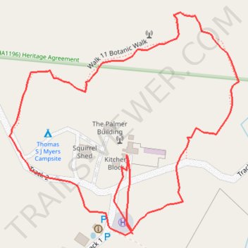 Walk 11 Botanic Walk trail, distance, elevation, map, profile, GPS track