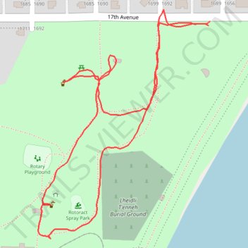 Lheidli T'enneh Memorial Park trail, distance, elevation, map, profile, GPS track