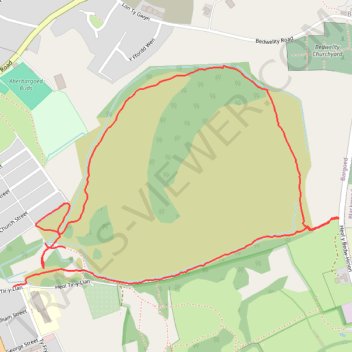 Aberbargoed old colliery paths trail, distance, elevation, map, profile, GPS track