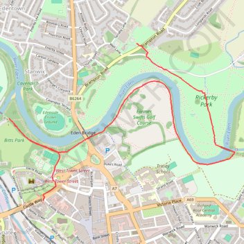 Carlisle Walk trail, distance, elevation, map, profile, GPS track
