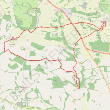 Blockley 🔁 Snowshill trail, distance, elevation, map, profile, GPS track