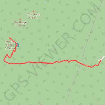 Mount Cabot trail, distance, elevation, map, profile, GPS track