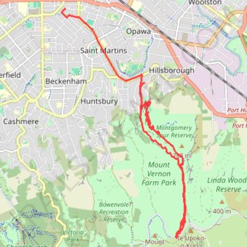 Rapaki Track via MTB Singletrack trail, distance, elevation, map, profile, GPS track