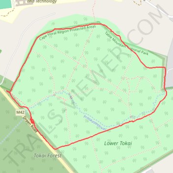 Lower Tokai trail, distance, elevation, map, profile, GPS track