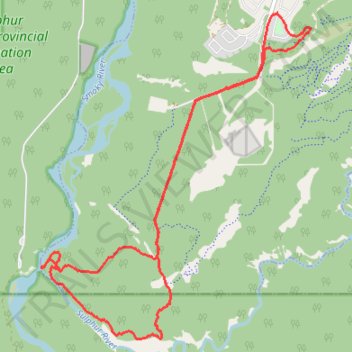 Grande Cache Old Canoe Viewpoint Loop via Great Escape, OG Rim Trail and Sulphur Slide trail, distance, elevation, map, profile, GPS track