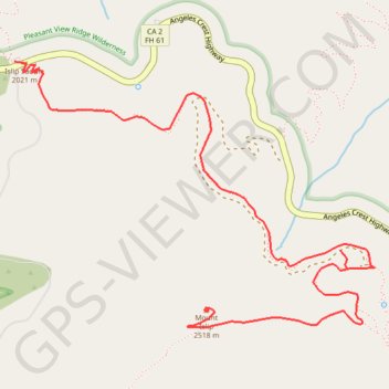 Mount Islip via Pacific Crest Trail / Silver Moccasin Trail and Mount Islip Trail trail, distance, elevation, map, profile, GPS track