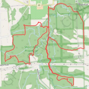 Shorthills trails perimeter watch trace trail, distance, elevation, map, profile, GPS track