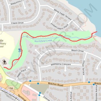 Beach Estates Park trail, distance, elevation, map, profile, GPS track
