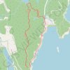 Loop hike via The Beehive, The Bowl, Gorham Mountain and Ocean Path in Acadia National Park trail, distance, elevation, map, profile, GPS track