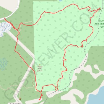 Stoney Hill Loop trail, distance, elevation, map, profile, GPS track