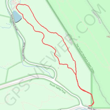 Coyote Song Trail and Swallow Trail Loop in South Valley Park trail, distance, elevation, map, profile, GPS track