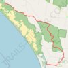 Great Southern West Walk - Swan Lake to Tarragal Caves trail, distance, elevation, map, profile, GPS track