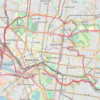 Afternoon Ride trail, distance, elevation, map, profile, GPS track
