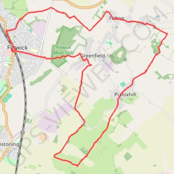 Flitwick trail, distance, elevation, map, profile, GPS track