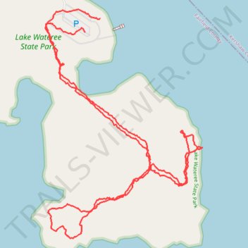 Lake Wateree State Park trail, distance, elevation, map, profile, GPS track