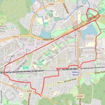 Crossway Park trail, distance, elevation, map, profile, GPS track
