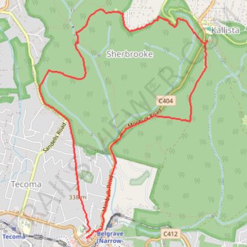Sherbrooke loop trail, distance, elevation, map, profile, GPS track
