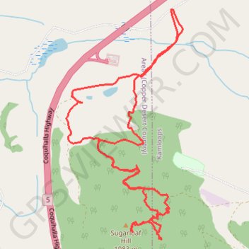 Sugarloaf Mountain trail, distance, elevation, map, profile, GPS track