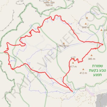 Timna Park Sightseeing trail, distance, elevation, map, profile, GPS track