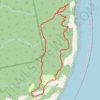 Jodrey Trail and Woodland Trail loop hike in Blomidon Provincial Park trail, distance, elevation, map, profile, GPS track