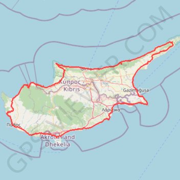 Cyprus Circle Tour 2023 trail, distance, elevation, map, profile, GPS track
