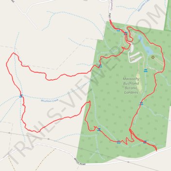 Maroochy Bushland Botanic Gardens Loop trail, distance, elevation, map, profile, GPS track