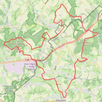 Wandelwalhalla_challenge_wandelroute trail, distance, elevation, map, profile, GPS track