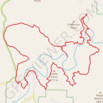 Ponca Wilderness and Buffalo National River Loop trail, distance, elevation, map, profile, GPS track