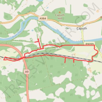 Gravel ride around Murthly Castle trail, distance, elevation, map, profile, GPS track