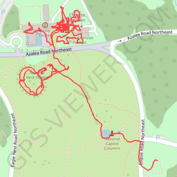 National Herb Garden trail, distance, elevation, map, profile, GPS track