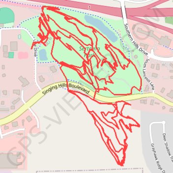 Almost all the Mountain Bike trails at Cone Park trail, distance, elevation, map, profile, GPS track