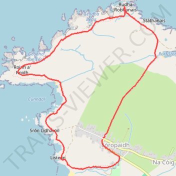 Butt of Ness lighthouse loop walk trail, distance, elevation, map, profile, GPS track