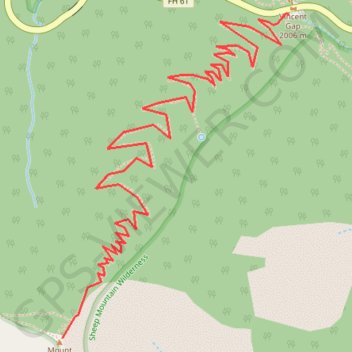Mount Baden-Powell from Vincent Gap via Pacific Crest Trail in Angeles National Forest trail, distance, elevation, map, profile, GPS track