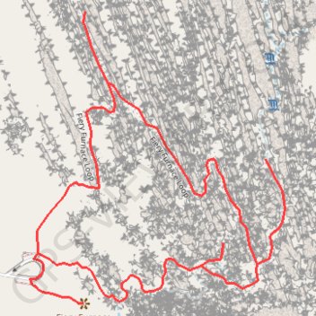 Fiery Furnace Loop Trail and Overlook in Arches National Park trail, distance, elevation, map, profile, GPS track