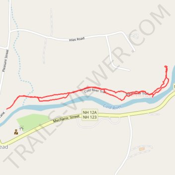 Cold river trail trail, distance, elevation, map, profile, GPS track
