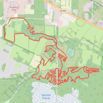 Some of the bike trails at San Felasco Preserve State Park trail, distance, elevation, map, profile, GPS track