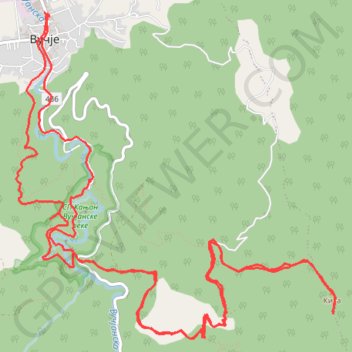 Vučje-Skobaljić grad-Sokolica-vrh Kita 1020mnv trail, distance, elevation, map, profile, GPS track