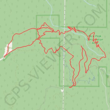 Mica Peak Conservation Area hike trail, distance, elevation, map, profile, GPS track