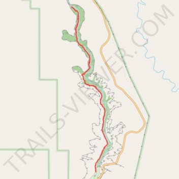 Lower Calf Creek Falls Trail in Grand Staircase-Escalante National Monument trail, distance, elevation, map, profile, GPS track