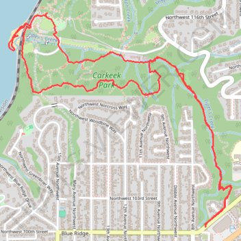 Carkeek Park trails trail, distance, elevation, map, profile, GPS track