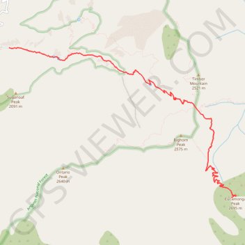 Cucamonga Peak trail, distance, elevation, map, profile, GPS track