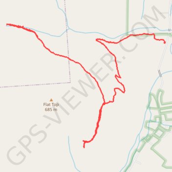 Flat Top Vista Hike trail, distance, elevation, map, profile, GPS track